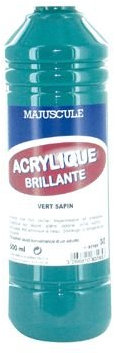 Majuscule-peinture Acrylique Brillante Coloris Vert Sapin - Flacon De 500ml
