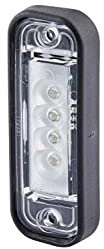HELLA 2KA 010 278-011 Kennzeichenleuchte - Kennzeichenbeleuchtung - Anhänger - LED - 24V - Einbau/Schraubanschluss - ADR/GGVS - Lichtscheibenfarbe: glasklar - Stecker: Flachstecker - oben/außen