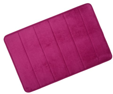 Microfibre Memory Foam Bathroom Bath Mat With Non Slip Back 50x80cm (Berry)