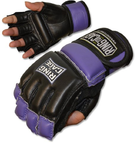 Womens MMA Kickboxing Fitness Bag Gloves - Purple (Lavender) or Pink Color - Small or Medium Size (Purple, Medium)