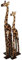 Woru Holz-Giraffe Deko-Giraffe, Grösse:ca. 120 cm