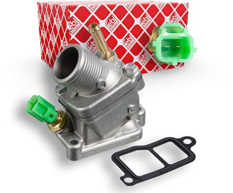 febi bilstein 34851 Thermostat mit Gehäuse, Dichtung und Temperatursensor, | Kompatibel mit: VOLVO C30, C70 II Cabriolet, S40 II, S60 I, S80 I, V50, V70 II, XC70 I Cross Country, XC90 I