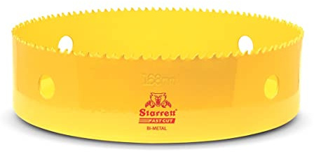 Starrett HSS Bi-Metal Fast Cut Hole Saw - 168mm - For Metal, Wood, Plastics