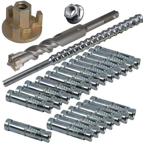 Befestigungsset Mauerwerk für Kernbohrständer 24-teilig inkl. SDS Plus Bohrer