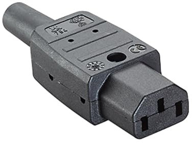 Bachmann 915.170 Kaltgerätedose Nr.794 70 Grad, Schwarz