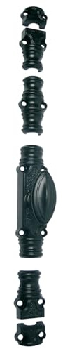 Crémone rustique RY59 série forte pour tringle 16x8mm époxy noir/bouton standard - JARDINIER MASSARD - J041272