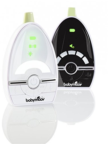 Babymoov A014301 Babyphone audio Expert Care 1000 m, Bianco/Nero