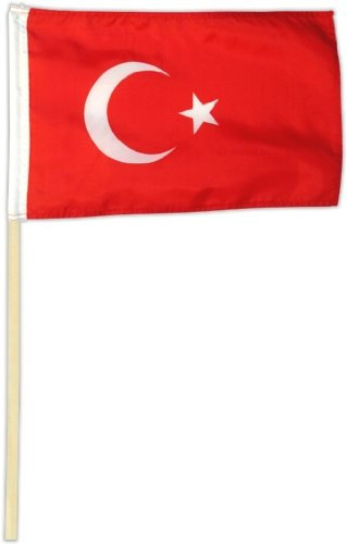 Fahne Flagge Türkei 30 x 45 cm mit Stab