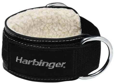 Harbinger Padded 3-Inch Ankle Cuff with Double Ring Attachment