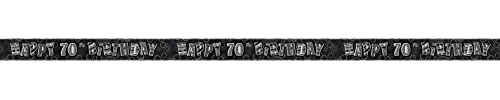 Unique Party 90139 - 12ft Foil Glitz Black 70th Birthday Banner