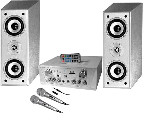 Hyundai D53Set of karaoke speaker SL-C810 + amp ATM-2000USB 100W + 2 microphones