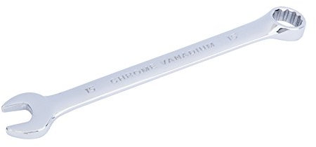 Blue Spot 05218 15 mm Fully Polished Chrome Vanadium Spanner