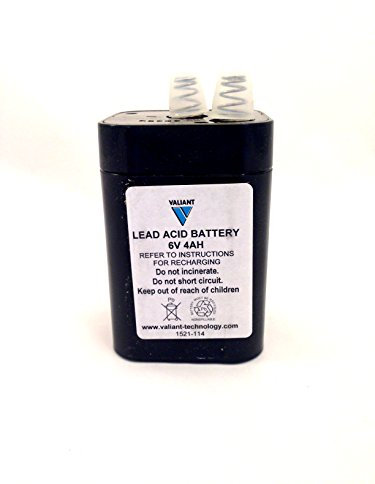 2 Roamer Rechargeable Batteries 6-Volt 4-Ah Lead Acid Lantern Batteries 1521-114 (Charge Using Valiant Charger Unit Only)
