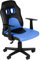 CLP Kinder Gaming Bürostuhl Fun I Schreibtischstuhl Mit Kunstlederbezug Und Abnehmbaren Armlehnen I Drehstuhl Für Mädchen Und Jungen, Farbe:schwarz/blau
