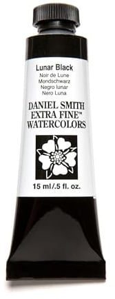 DANIEL SMITH Extra Fine Watercolor 15ml Paint Tube, Lunar Black