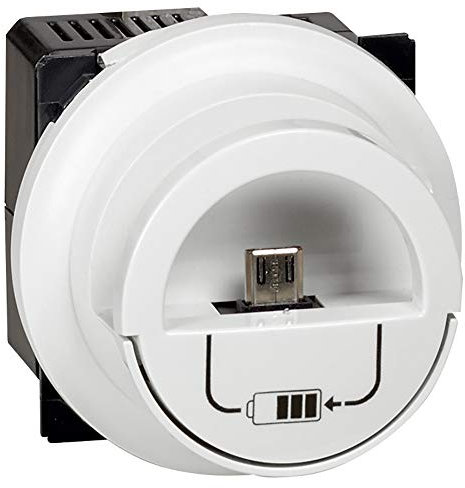 Legrand 067462 Chargeur Double USB Céliane, Type A, 2.4A, 12W