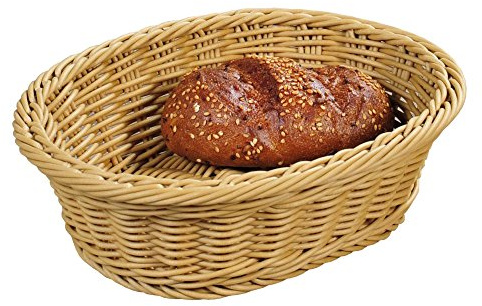 Kesper Brot und Obstkorb aus Kunststoff in der Farbe Natur Größe: 25x20,5x8,5 cm, 19803