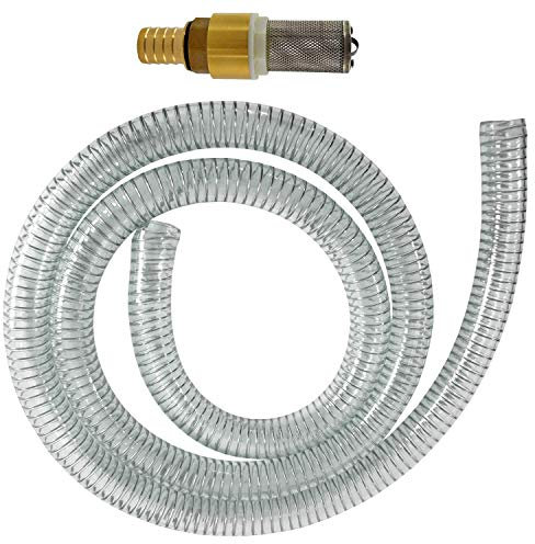 Tuyau de pompe diesel, raccord d'aspiration, kit d'aspiration 25 mm pour pompes diesel avec clapet anti-retour en laiton, tuyau renforcé en spirale, 10 m pour pompe à fioul pompe à carburant