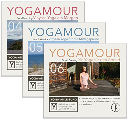 Yoga für jede Tageszeit: Geführte Übungen für Morgens, Mittags und Abends • Yinyasa Flow Yoga & Yin Yoga • YOGAMOUR DVD-Sparpack
