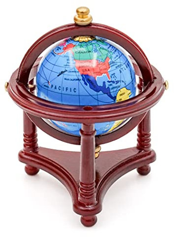 Odoria 1/12 Miniatur Globus Puppenhaus Zubehör, Blau