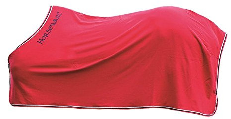 Horseware Rambo Cotton Cooler mit Bauchgurt - Red/Grey