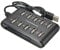 LUPO 10 Ports HUB - Slim High Speed USB 2.0 Multi Expansion - Plug and Play - Compatible with PC Windows and Mac Computers - Mains Power Option - On/Off Switch - BLACK