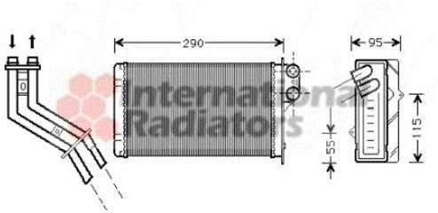 VAN WEZEL 43006227 Radiateur de chauffage avec accessoires