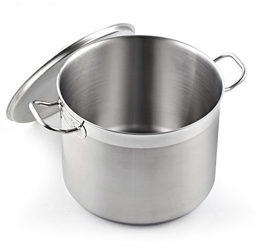 Cooks Standard Stockpots Stainless Steel, 20 Quart Professional Grade Stock Pot with Lid, Silver