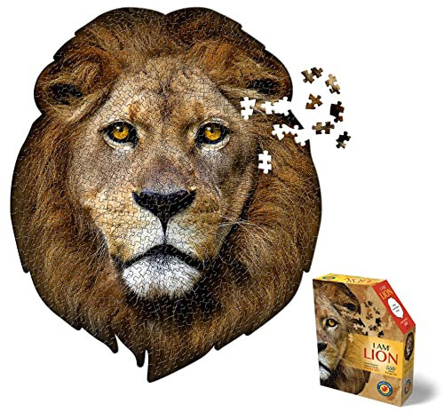 Madd Capp Shape Puzzle Löwe, Konturpuzzle 550 Teile, für Kinder und Erwachsene