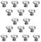 IGNPION 16X40mm Diamond Cut Clear Crystal Glass Kitchen Drawer Door Knob Cupboard Pull Handle Hardware for Bedroom Furniture, Bedside Cabinet, Dresser Unit and Chest
