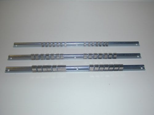 3 Piece Socket Rail Set Ideal for 1/2 3/8 1/4 SOCKETS