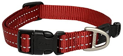 Rogz Collar para Perro Collar con Cinta reflectora Cosida de 1,59 cm