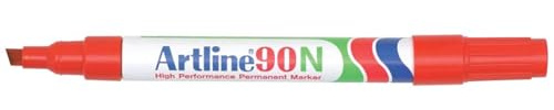 Artline 90 2–5 mm Keilspitze permanent marker – Rot [12 Stück]
