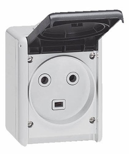 Legrand LEG55872 - Toma de corriente estanca (2 pines y toma de tierra, 32 A)