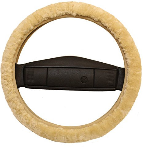 Reissner Lammfelle coprivolante Rivestimento Volante in Pelle di Agnello Beige Giallo