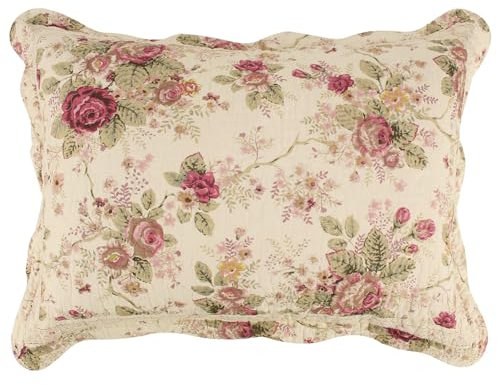 Greenland Home Antique Rose Sham, King, Multicolor Cushion Cover Scatter Pillow