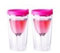 Vino2Go Double Wall Acrylic Tumbler with Double Pink Lids, 10 oz, Pack of 2