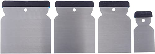 Werkzeyt Lot de 4 spatules japonaises - 50 mm, 80 mm, 100 mm et 120 mm - Résistants aux acides et flexibles - Pour le remplissage et le lissage - Fabriqué en Allemagne - Spatule de surface - B27384