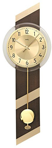 AMS Moderne Wanduhr mit Quartzwerk, batteriebetrieben Quartz-Pendeluhr 69cm- 7412