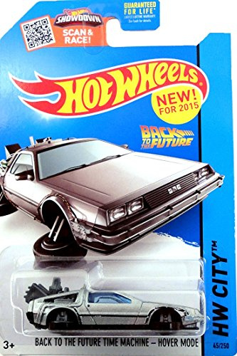 Mattel Hot Wheels 2015 Die-cast Car, Back to the Future Time Machine Hover Mode, Silver, Black, 4.5 x 6.5 x 1.5 inches, 1:64 Scale, 3+ Years, Male, Children, Movie Fans