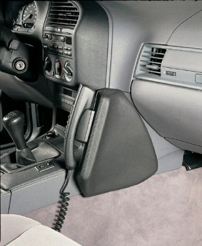 KUDA Handyhalterung Passend für BMW 3er (E36) b. 4/98 Kombi/Cabrio b.6/00 Telefonkonsole für Smartphones, Handy, Navi und mehr - für iPhone, Samsung, Google Pixel - Echtlederkonsole, Schwarz, 092020