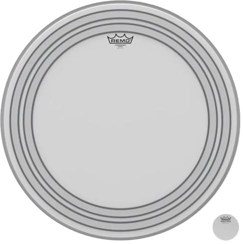 Remo Schlagzeugfell Powersonic Weiß aufgeraut Bassdrum – 22 – PW-1122-00 | 2-lagiges Fell mit stabilem Punch, weichem Attack und kontrollierten Obertönen.