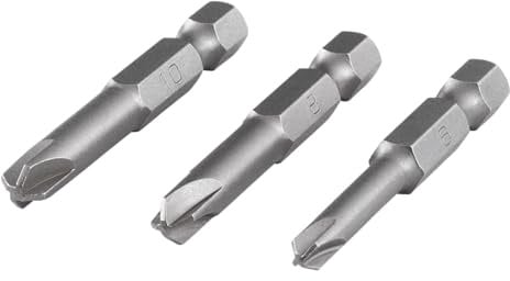 wolfcraft 1267000 Embouts sécurité Longueur 50 torq-set 6/8/10 Lot de 3 Argent