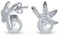 Nautical Bride CZ Beach Destination Wedding White Simulated Pearl 8MM Starfish Stud Earring For Women Bridesmaids .925 Sterling Silver