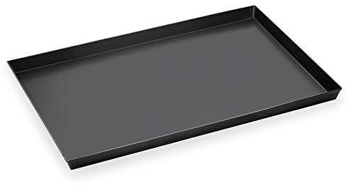 WAS 2292 600 Blaublech Pizzablech mit Bordiertem Rand, 60cm x 40cm x 3cm