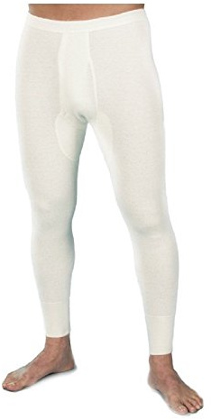 Medima Classic Herren-Hose lang mit Eingriff 50% Angora weiß - Größen L