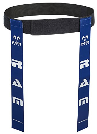Ram Gürtel mit Markierungsfähnchen für Rugby, 10 Gürtel & 20 Streifen, erhältlich in 6 Farben und 2 Größen, blau