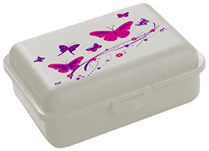 Fizzii Lunchbox (Inkl. Obst-/ Gemüsefach, schadstofffrei, spülmaschinenfest, Motiv: Schmetterling)