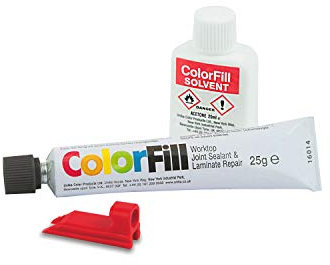 ColorFill Worktop Joint Sealant/Repairer and Solvent - Mid Grey (CF256)