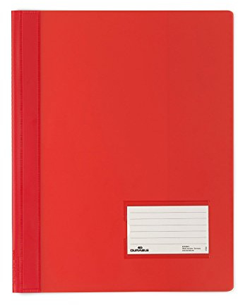 DURABLE Hunke & Jochheim Schnellhefter DURALUX®, transluzente Folie, für A4 Überbreit, 280x332mm, rot, 5 Stück
